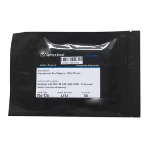 james heal impregnated test paper 100mm x 75mm test fabrics