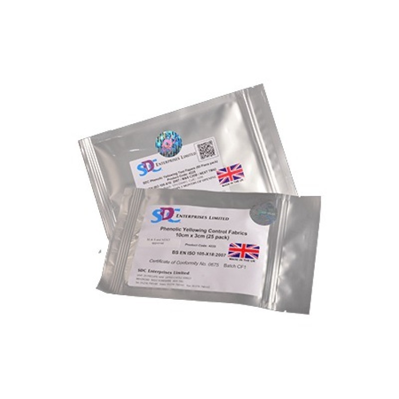 sdc phenolic yellowing control fabrics 10 cm x 3 cm sdc phenolic yellowing control fabrics 10 cm x 3 cm